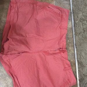 Salmon/pink colored shorts